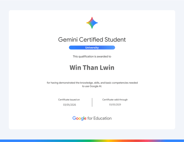 Gemini Certified Student